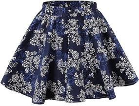 img 4 attached to 👗 Solid Color Skater Skirt for Girls: Girl's Clothing, Skirts, and Skorts