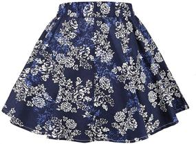 img 3 attached to 👗 Solid Color Skater Skirt for Girls: Girl's Clothing, Skirts, and Skorts