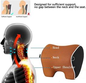 img 1 attached to Автомобильная подушка для водительского сиденья с двусторонней вентиляцией для шеи