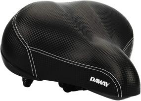 img 4 attached to 🚲 DAWAY C20 Soft Foam Padded Wide Leather Bicycle Saddle: Comfortable Oversized Bike Seat for Men, Women, and Seniors - Perfect for Cruiser, Spin, Exercise Bikes & Outdoor Cycling