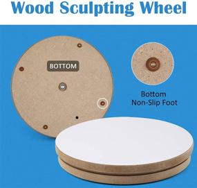 img 2 attached to 🎨 Falling in Art 12-Inch Wood Pottery Sculpt Banding Wheel: Ideal Turn Table for Painting and Crafting Projects