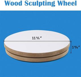 img 3 attached to 🎨 Falling in Art 12-Inch Wood Pottery Sculpt Banding Wheel: Ideal Turn Table for Painting and Crafting Projects