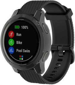 img 3 attached to 📱 MOTONG Garmin Vivoactive 4 TPU Защитный чехол - прозрачный чехол из TPU для Garmin Vivoactive 4/Active (Черный)