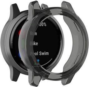 img 4 attached to 📱 MOTONG Garmin Vivoactive 4 TPU Защитный чехол - прозрачный чехол из TPU для Garmin Vivoactive 4/Active (Черный)