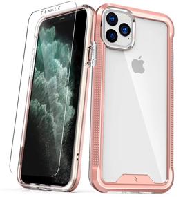 img 4 attached to 📱 ZIZO ION Series iPhone 11 Pro Max Case - Military Grade Drop Tested + Tempered Glass Screen Protector - Rose Gold/Clear