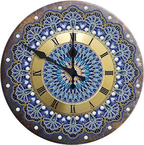 img 4 attached to 🕰️ HuaCan 5D Diamond Painting Clock on Iron | Mandala Shaped Drill Picture Art Craft Kit | Crystal Rhinestone Creative Gift Mosaic Art | Adult Home Wall Decor | 30x30cm