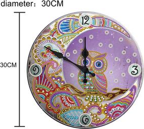 img 2 attached to 🕰️ HuaCan 5D Diamond Painting Clock on Iron | Mandala Shaped Drill Picture Art Craft Kit | Crystal Rhinestone Creative Gift Mosaic Art | Adult Home Wall Decor | 30x30cm