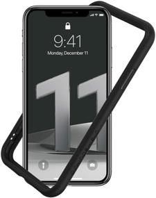 img 4 attached to 📱 RhinoShield Bumper Case for iPhone 11/XR - CrashGuard NX: Slim Shockproof Cover, 3.5M/11ft Drop Protection, Black