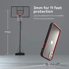 img 3 attached to 📱 RhinoShield Bumper Case for iPhone 11/XR - CrashGuard NX: Slim Shockproof Cover, 3.5M/11ft Drop Protection, Black