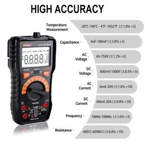 img 2 attached to 🔧 UYIGAO Digital Multimeter TRMS 6000 Counts: Accurate Auto Ranging Multimeter Tester for Lab, Home, School - 20 Amp Voltmeter Ohmmeter AC/DC Voltage, Resistance, Diode, Capacitance, Continuity - 3" LCD Screen