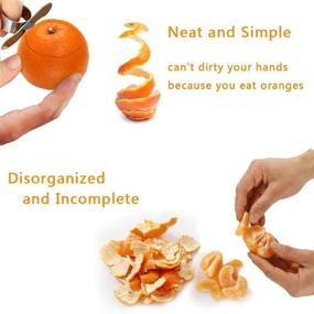 img 2 attached to Stainless Steel Orange Peeler Tool Set, 2 Pieces - Professional Lemon Citrus Peelers for Kitchen Gadgets and Accessories by BikBok