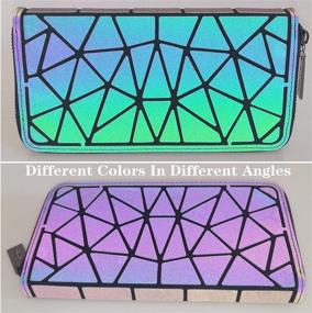 img 3 attached to Stylish Geometric Luminous Handbags: Eco-Friendly Holographic Women's Handbags & Wallets!