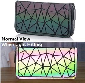 img 2 attached to Stylish Geometric Luminous Handbags: Eco-Friendly Holographic Women's Handbags & Wallets!