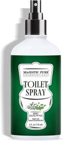 img 4 attached to 🚽 MAJESTIC PURE Mint Eucalyptus Toilet Spray: Natural Pre Poop Spray, Combats Strong Smells in Laundry, Nursery, and Trash Cans - 4 fl oz