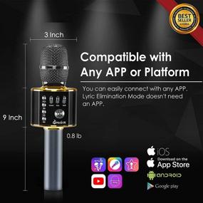 M37 - Bluetooth Karaoke Microphone Wireless - Bluetooth Microphone Wireless  - Wireless Microphone Karaoke - Microphone for Kids - Carpool car Karaoke