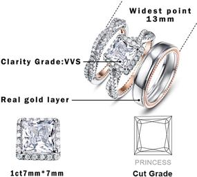 img 3 attached to Свадьба Имитация циркония Помолвка Stackable