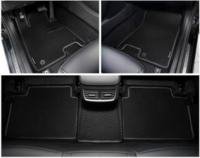 img 2 attached to 🚗 Clim Art Custom Fit Floor Mats for Hyundai Sonata 2020-2021/Kia K5 2021, 1st & 2nd Row, Floor Liner, All-Weather, Car Accessories, Black/Black - FL011520039