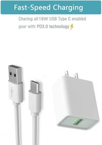 img 3 attached to 🔌 High-Speed Type C Fast Charger for Samsung Galaxy Tab A7 10.4" (2020), Tab A 8.4" (2020), S6 Lite & More - PD Power Supply Adapter Cord with QC 3.0 - 5Ft