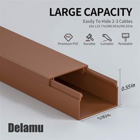 Delamu Cord Cover Raceway Kit, 157in Cable Cover Channel, Paintable Cord Concealer System , Cord Wires Hider, Hiding Wall Mount TV Powers Cords in