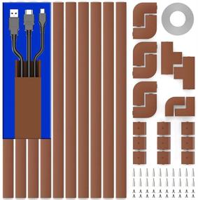 img 4 attached to 🔌 Delamu 157in Cable Concealer: Premium PVC Cord Cover for Wall Mount TV, Paintable Cable Raceway and Wire Hider