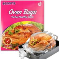 🦃 ecoopts turkey oven bags: large size roasting bags for chicken, meat, ham, seafood and vegetables - pack of 10 (21.6 x 23.6 in) logo