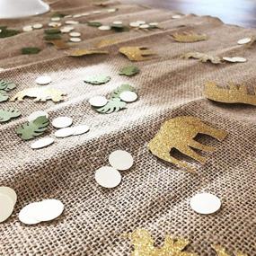 img 3 attached to 🦁 100 pcs Gold Glitter Safari Animal Confetti Decorations - Perfect for Jungle Theme Baby Shower, Birthday Party, or Zoo Boy Celebration
