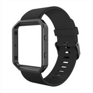 спортивный браслет simpeak fitbit blaze с металлической рамкой - силиконовая замена ремешка на запястье для умных часов fitbit blaze, идеально подходит для мужчин и женщин, занимающихся фитнесом логотип