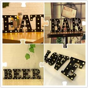 img 2 attached to Light Up Black Alphabet Marquee Letters Sign: LED Marquee Number Lights for Night Light, Home Bar, Christmas Lamp, Birthday Party & Wedding Decoration