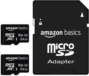 img 4 attached to 💾 Amazon Basics 64 ГБ microSDXC карта памяти - A2/U3, полноразмерный адаптер, 100 МБ/с (2 штуки)