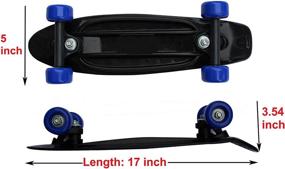 img 1 attached to SK8MEMO 17x5-Inch Skateboard Cruiser for Novice Riders