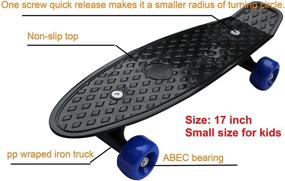 img 2 attached to SK8MEMO 17x5-Inch Skateboard Cruiser for Novice Riders