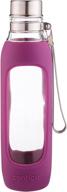 💜 contigo purity glass water bottle: 20oz radiant orchid review and best price logo