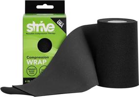 img 1 attached to 💪 STRIVE Compression Therapy Wrap: 4"x60", Black, USA-Made - Top-rated Support for Effective Recovery