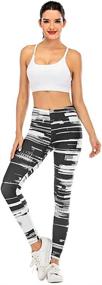 img 1 attached to 🌺 Mandala Printed Middle Waisted Seamless Workout Leggings: Women’s Tummy Control Yoga Pants