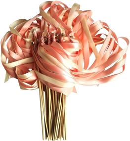 img 4 attached to 🎉 Whimsical 50 Pack Wedding Ribbon Wands - Triple Ribbon, Bell Fairy Stick & Wish Wands, Perfect for Parties, Weddings & Bridal Showers