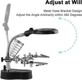 img 2 attached to 🔍 Miniature Alligator Soldering Magnifier with Magnification