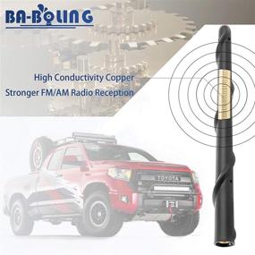 img 2 attached to 7 Inch Car Wash Proof Flexible Rubber Antenna for Toyota Tundra Tacoma 2000-2021: Enhanced FM/AM Reception