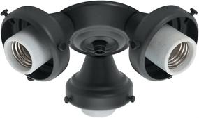 img 1 attached to 💡 Stylish Hunter 99140 Three Light Fitter- Black: Ideal Lighting Enhancement for Any Space