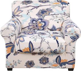 img 4 attached to 🌼 Transform your Armchair with hyha Printed Couch Chair Cover - Vintage Flower Floral Pattern Sofa Cover