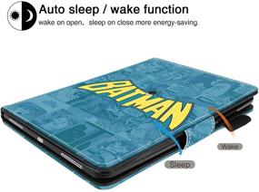 img 2 attached to 🦇 Premium PU Leather Case for iPad Pro 12.9 4th Gen 2020/2018: Pencil Holder & Kickstand | Batman Edition