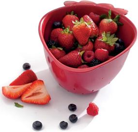 img 2 attached to Compact and Vibrant Norpro Mini Strawberry Colander for Easy Straining