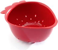 compact and vibrant norpro mini strawberry colander for easy straining logo