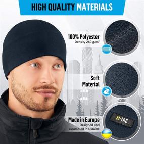 img 1 attached to M-Tac Tactical Fleece Watch Cap - Army Military Beanie Hat for Winter, Skull Cap