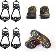 alovexiong m/l size 2 pairs of anti-slip snow ice cleats: premium traction gear for outdoor adventures, hiking, and slippery conditions логотип