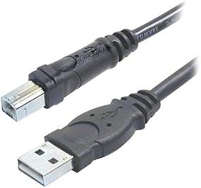 img 1 attached to 🔌 Belkin - F3U133b10 (F3U133b10) 10-Foot Black Hi-Speed USB A/B Cable, USB Type-A and Type-B