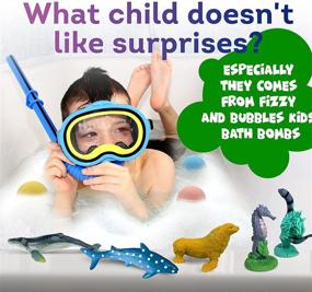 img 1 attached to 🐬 Ванные бомбы с сюрпризом SEA Animal для детей - набор безопасных и натуральных подарков - для девочек и мальчиков - многоцветный органический пузырчатый купальник - сделано в США