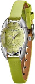 img 4 attached to 💎 Stylish SURVAN Japanese-Quartz Women's Watch with Rhombus Polyhedral Design and Satin Strap