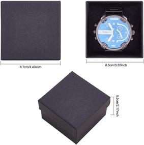 img 3 attached to 🎁 BENECREAT Pack of 6 Kraft Square Cardboard Gift Boxes for Bangle Wrist Watch and Other Jewelry Sets - 3.5x3.5x2 Inches