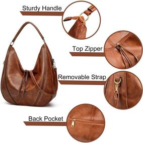 img 3 attached to 👜 Stylish and Spacious: Large Shoulder Handbags for Women - Boho Crossbody Bags with Tassel, Faux Leather Hobo Purses, and Retro Satchels