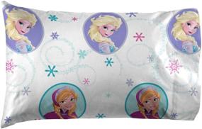 img 1 attached to 👸 Комплект постельного белья Disney Frozen Swirl 5 предметов для полноценной кровати - реверсивное одеяло и комплект простыней - с изображением Эльзы и Анны - супер мягкий полиэстер - официальный продукт Disney - устойчивость к выцветанию